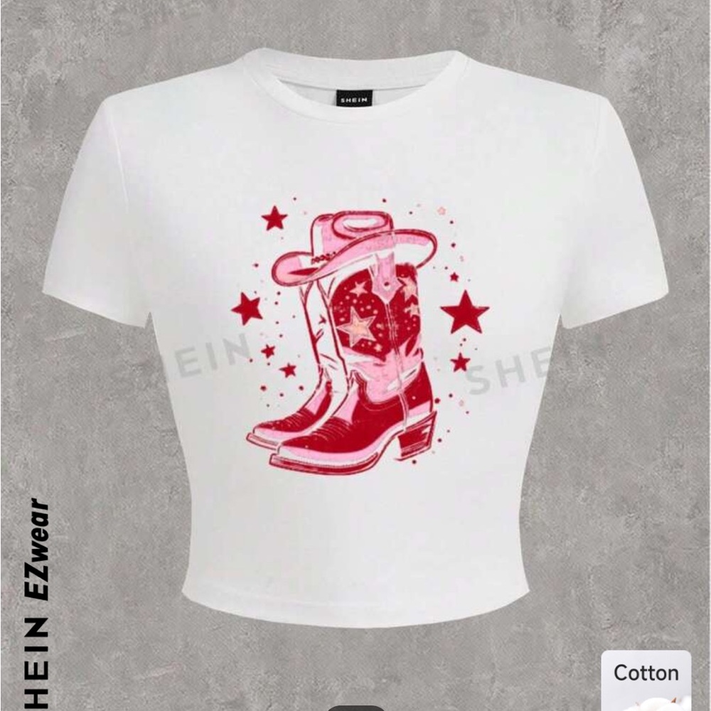 SHEIN cowboy crop top